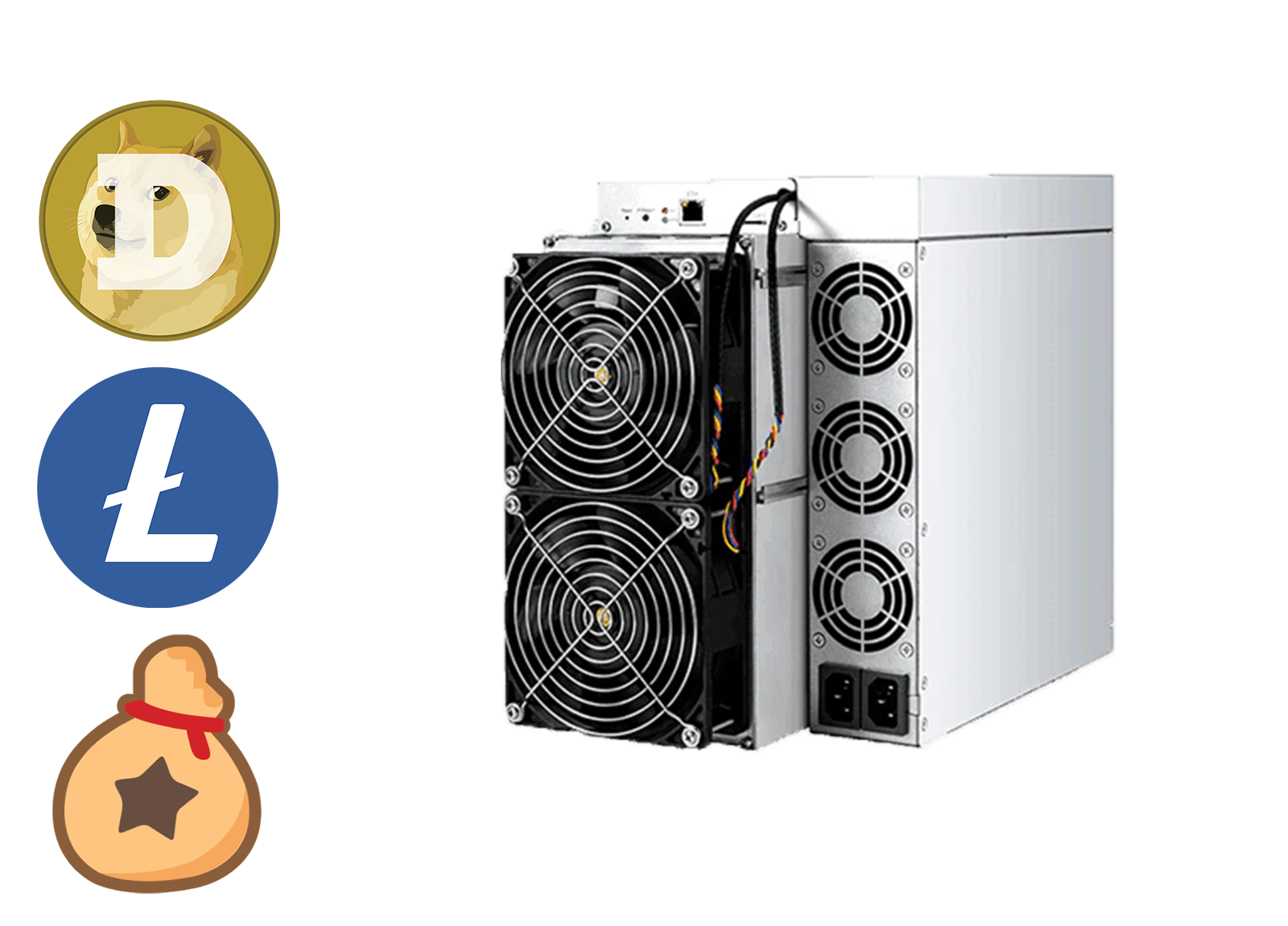 ElphaPex DG1 Plus DOGE LITECOIN Miner 14400Mh 3950W - Miner4You